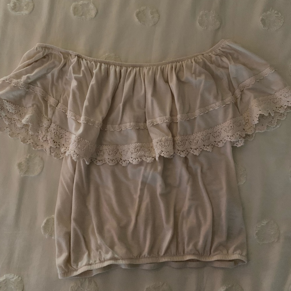 Hollister crochet off the shoulder top